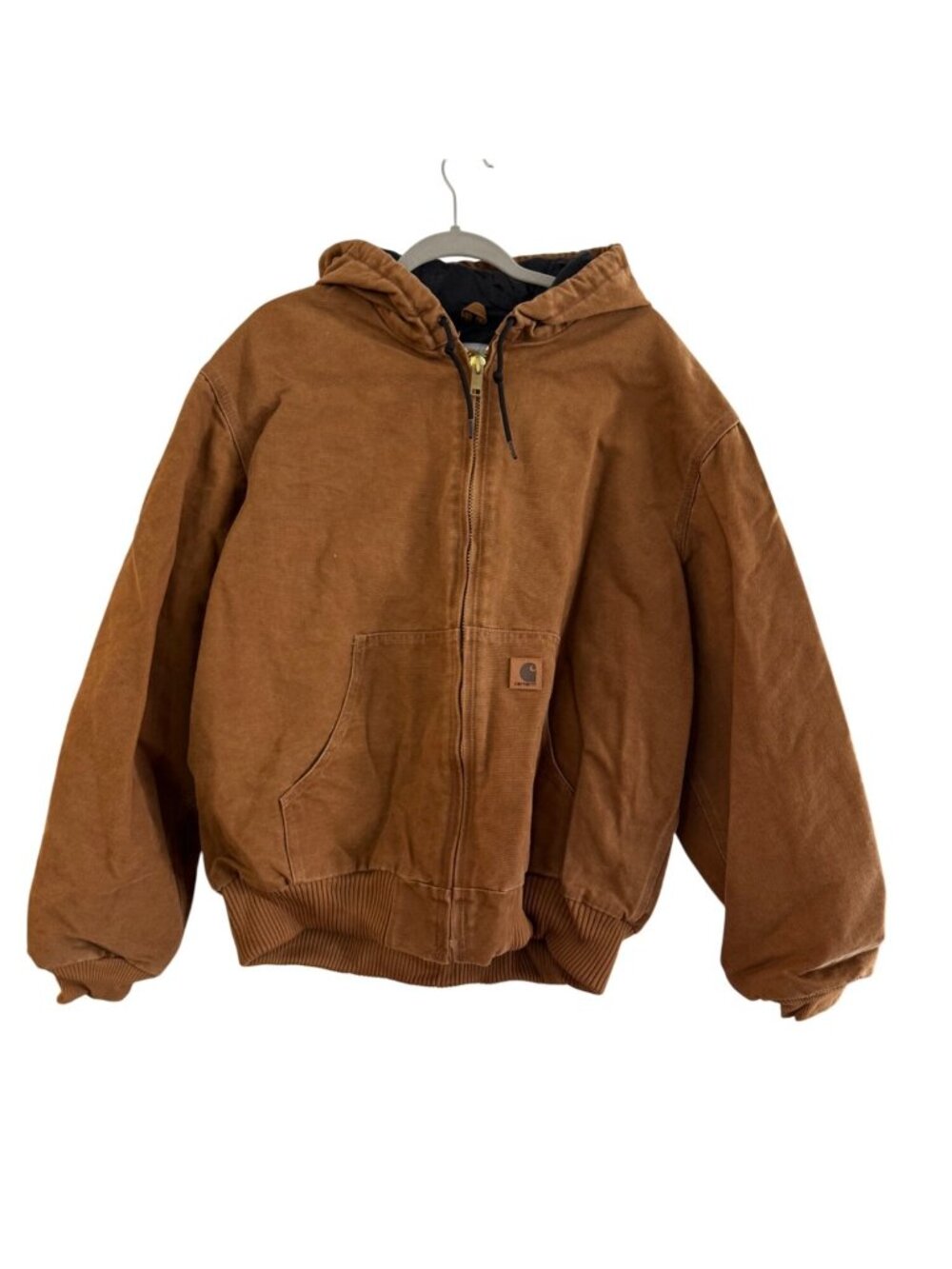 Vintage Carhartt Brown Quilted-Lined Hooded Canvas Jacket XLarge 2018